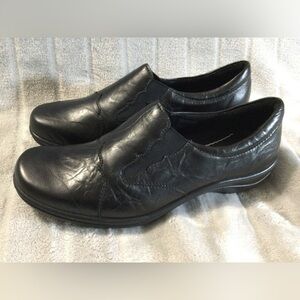 Romika Black Leather Flats